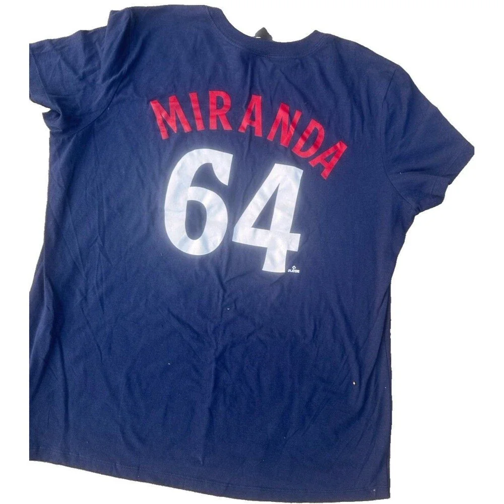 Nike Minnesota Twins Jose Miranda #64 MLB Player T Shirt Men’s XL NWT Navy